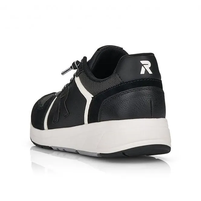 Rieker  Mens 07001-00 Black Lace-Up Trainers