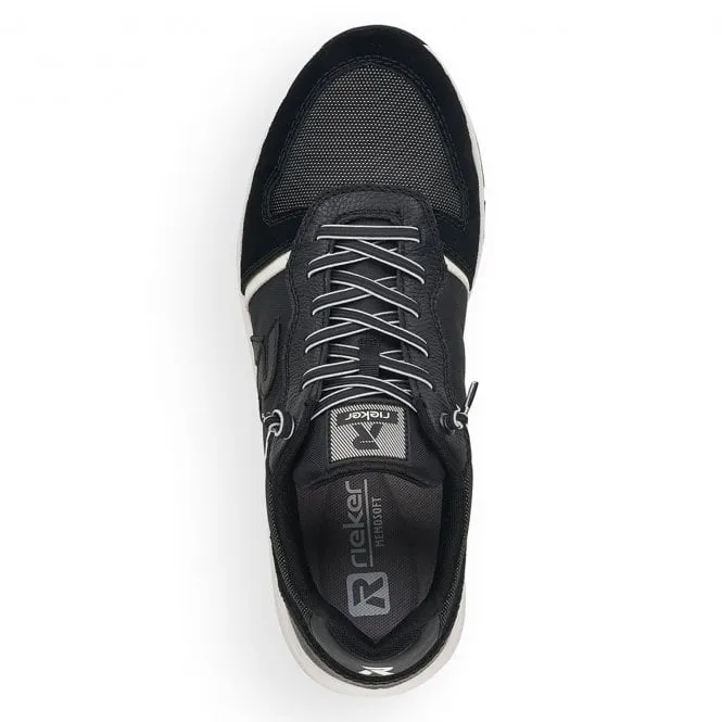 Rieker  Mens 07001-00 Black Lace-Up Trainers