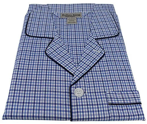 RK CLASSICAL SLEEPWEAR MEN’S BROADCLOTH WOVEN PAJAMA SET, SIZE MEDIUM