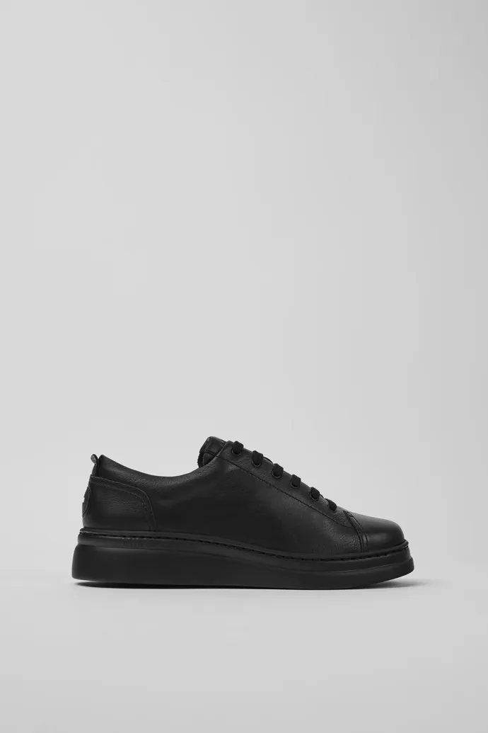 Runner Up Black leather sneakers for women