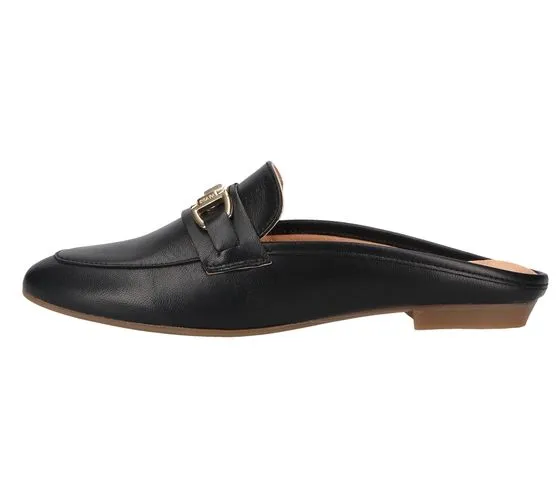 SCAPA Damen Echtleder-Pantolette Slipper Sommer-Schuhe Schlupf-Schuhe 1079762-01 Schwarz