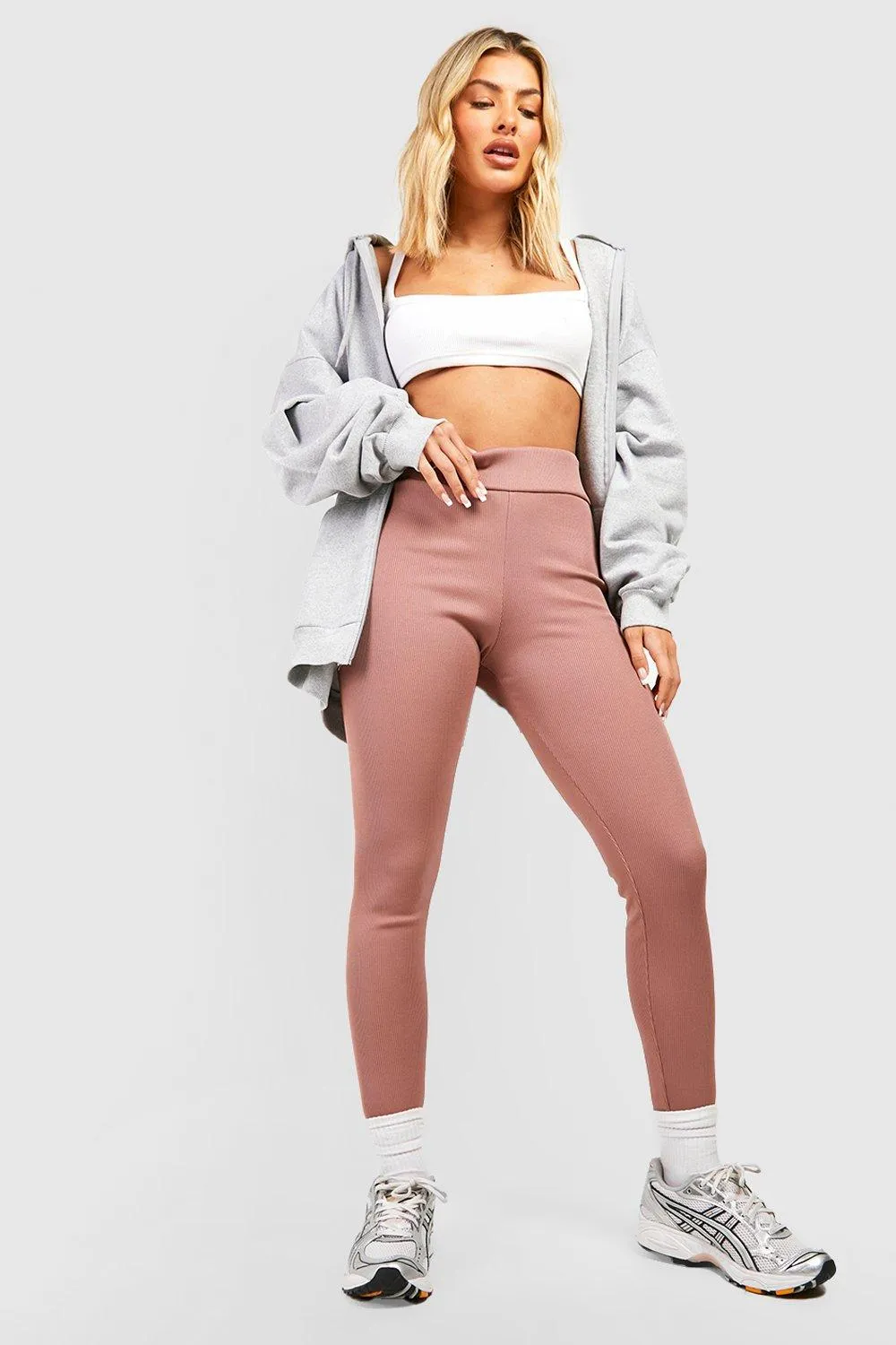 Seamless High Waisted Contour Ribbed Leggings