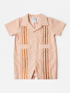     SIX HONEYBEES  Baby Boys' Guayabera Romper    