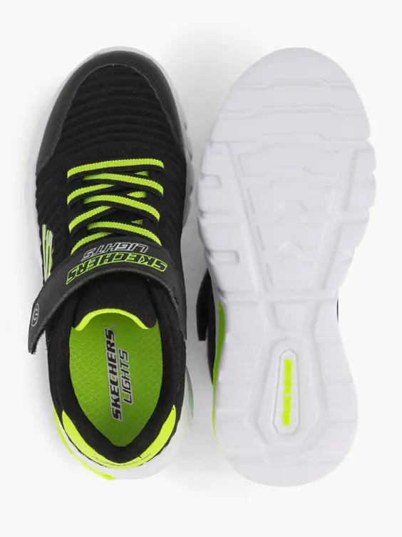 Skechers  Junior Skechers Black/Green Trainers