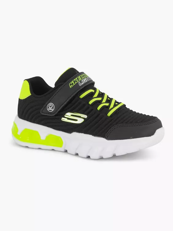 Skechers  Junior Skechers Black/Green Trainers