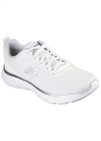 Skechers Ladies White Flex Appeal 5.0 Trainers | Grattan