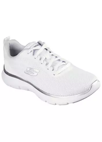 Skechers Ladies White Flex Appeal 5.0 Trainers | Grattan