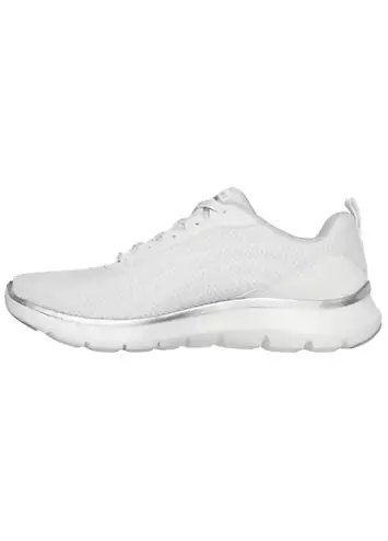 Skechers Ladies White Flex Appeal 5.0 Trainers | Grattan