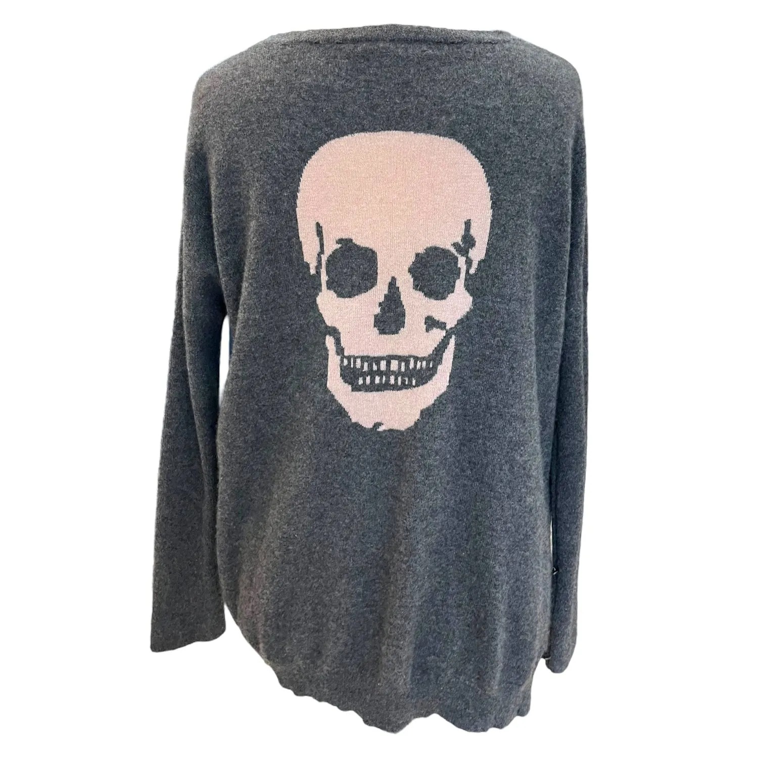 Skull Grey Cashmere Jumper