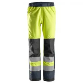 Snickers 6530 AllroundWork, High-Vis Waterproof Shell Trousers Class 2 - Yello