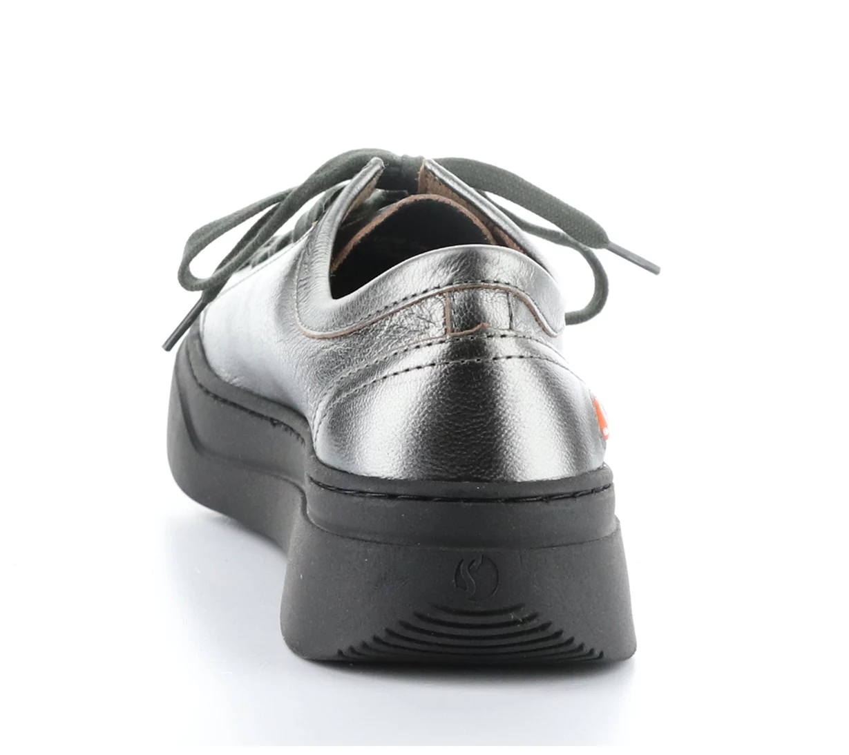 Softino's Leather Metallic Fashion Sneakers - Aur-La