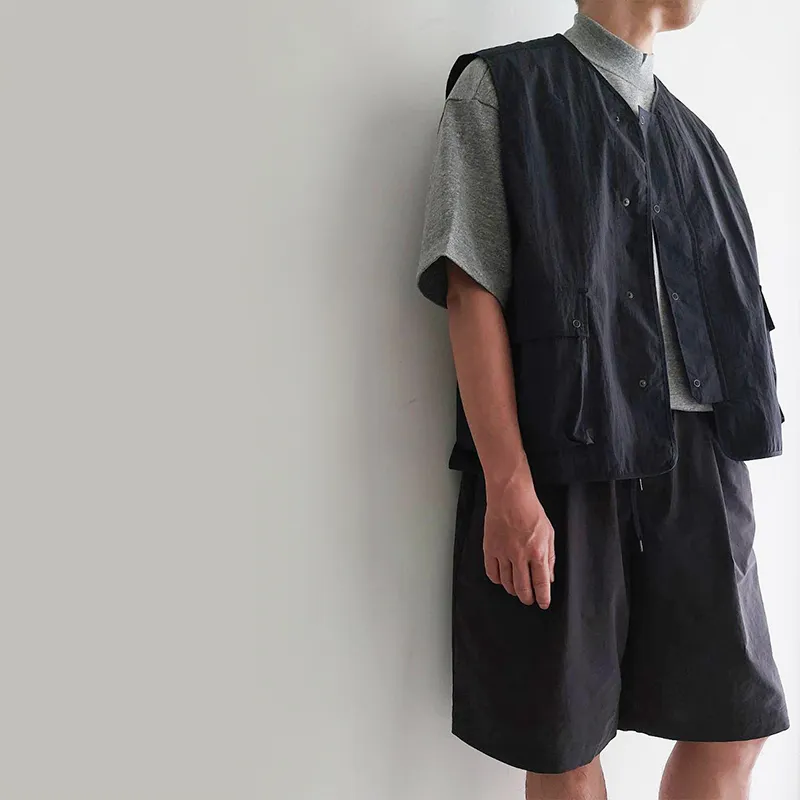 Still By Hand Large Pocket Nylon Vest