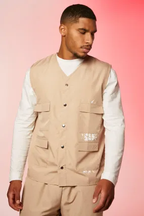 Tall Multi Pocket Ripstop Utility Vest | boohooMAN UK