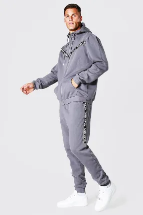 Tall Ofcl Tape Zip Through Hooded Tracksuit