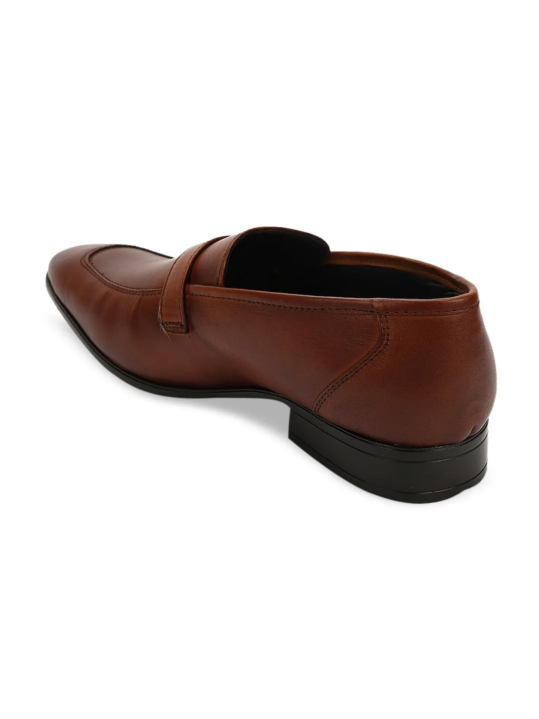 Teakwood Genuine leather Men Brown Semi-formal Slip-On Shoes