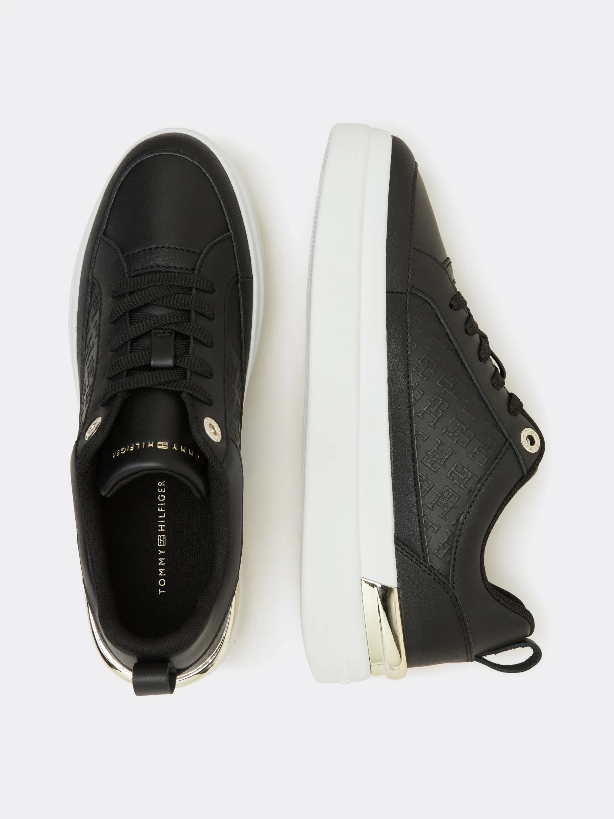 TH Monogram Leather Court Trainers | Sneakers | Tommy Hilfiger