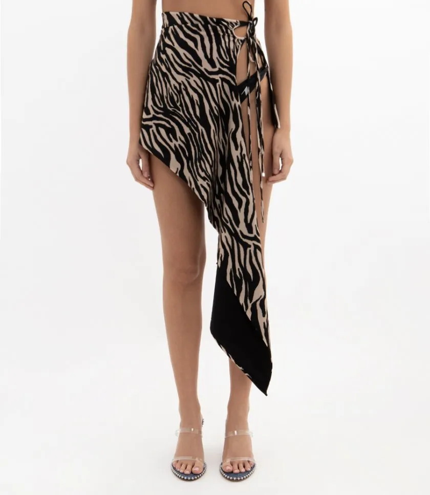 THE ATTICOZEBRA PRINTED SKIRT