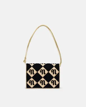 The Concertina Large - Tufted Alt-Nappa Shoulder Bag - Diamond Check