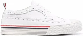 Thom Browne tonal brogue sneakers White