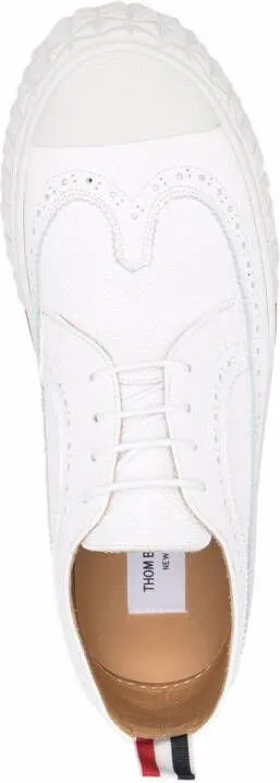 Thom Browne tonal brogue sneakers White