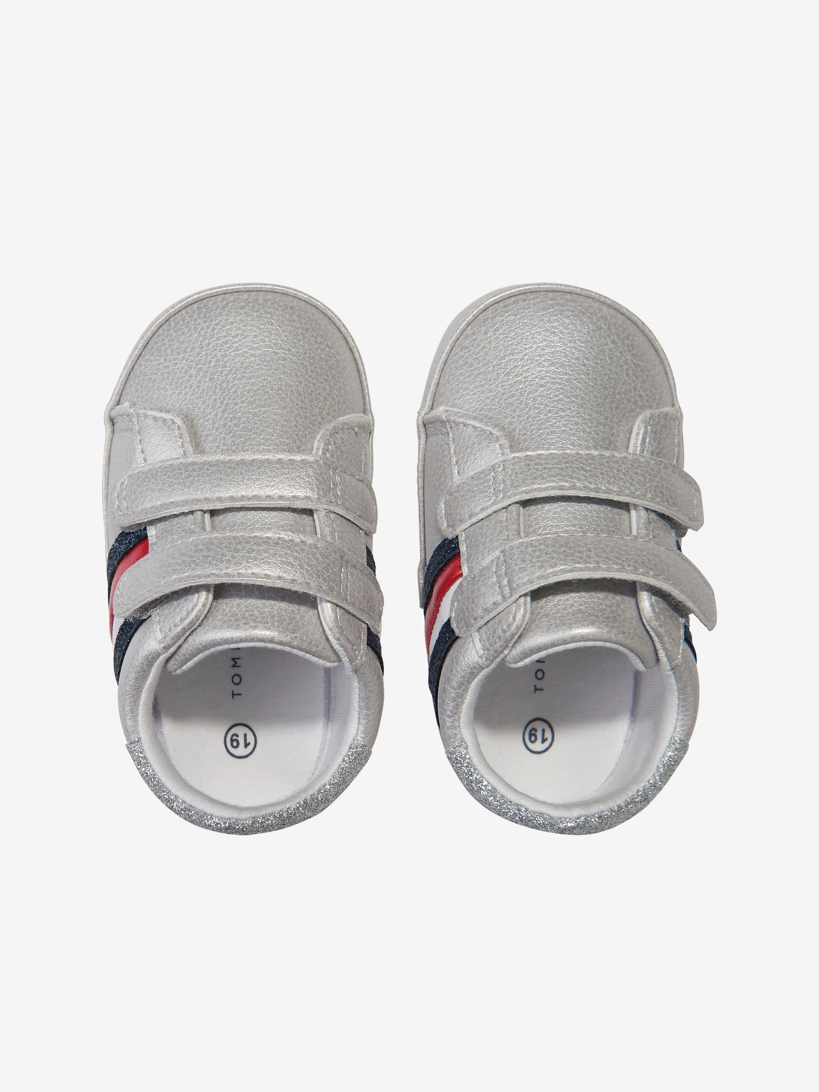 Tommy Hilfiger Baby Girls Striped Velcro Trainers