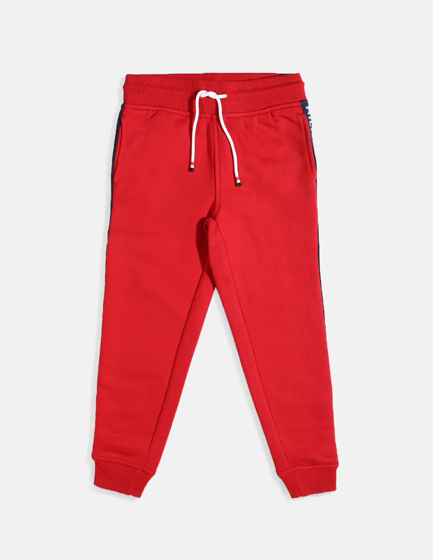 Tommy Hilfiger Kids Boys Red Glow In The Dark Cotton Joggers