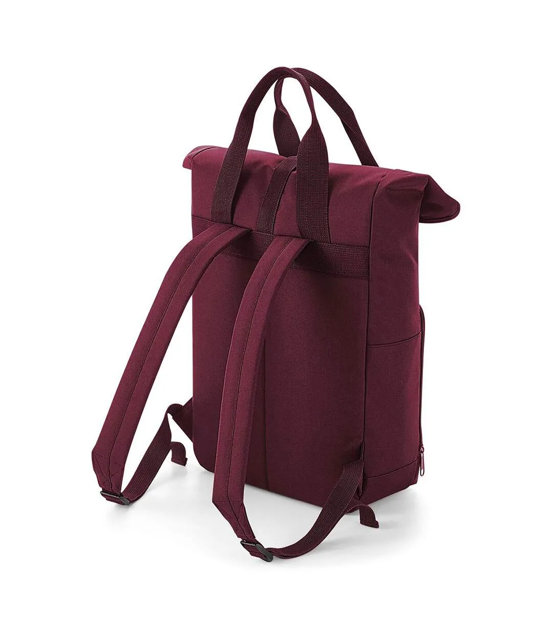 Twin handle roll-top backpack one size burgundy Bagbase