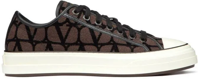 Valentino Garavani Toile Iconographe Totaloop low-top sneakers Brown