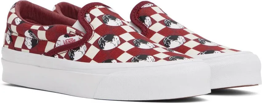 Vans Red & Off-White Billy's Edition OG Classic Slip-On LX Sneakers