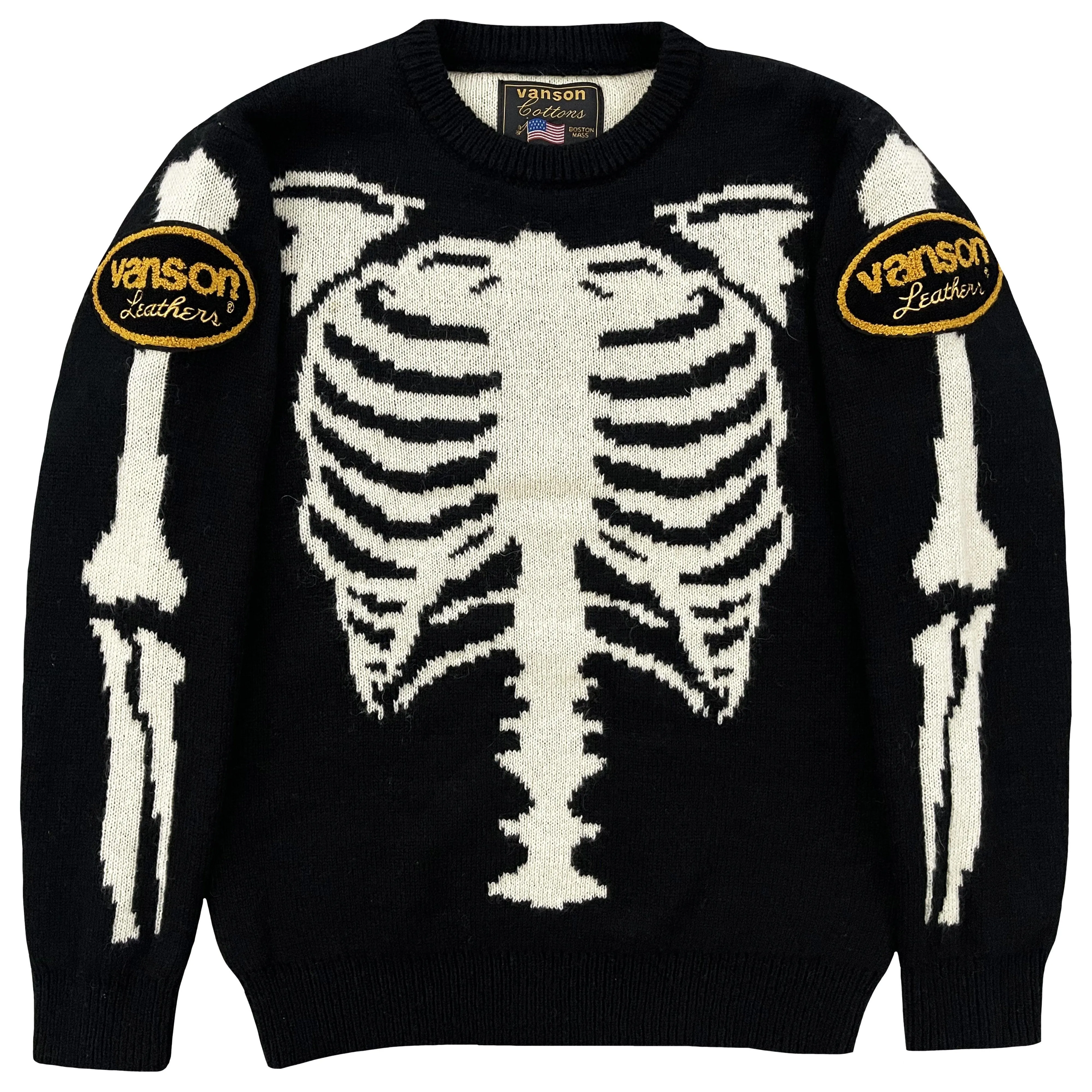 Vanson Leathers Mohair Skeleton Jumper