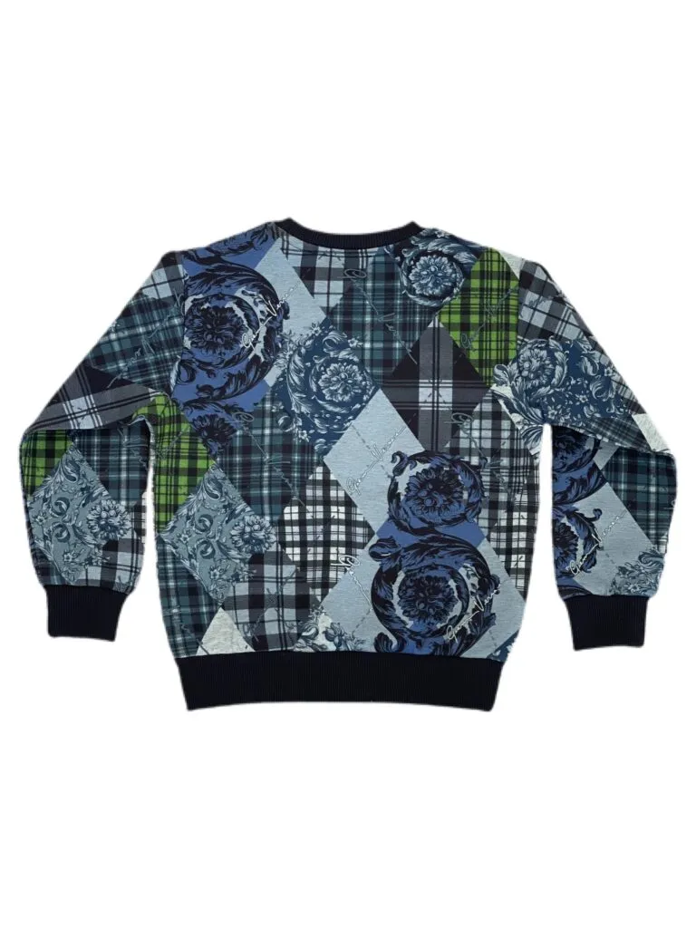 ----Versace   ----Blue Check Jumper ---