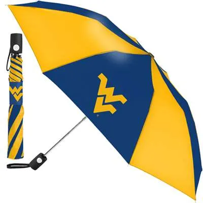 WEST VIRGINIA MOUNTAINEERS AUTO FOLD UMBRELLA