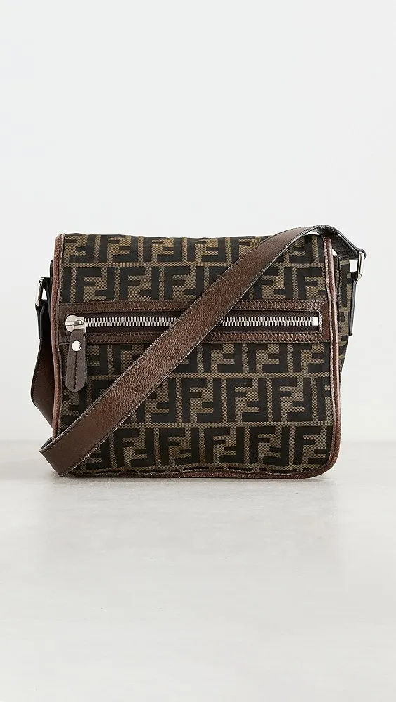 What Goes Around Comes Around   Fendi Brown Zucca Shoulder Bag 