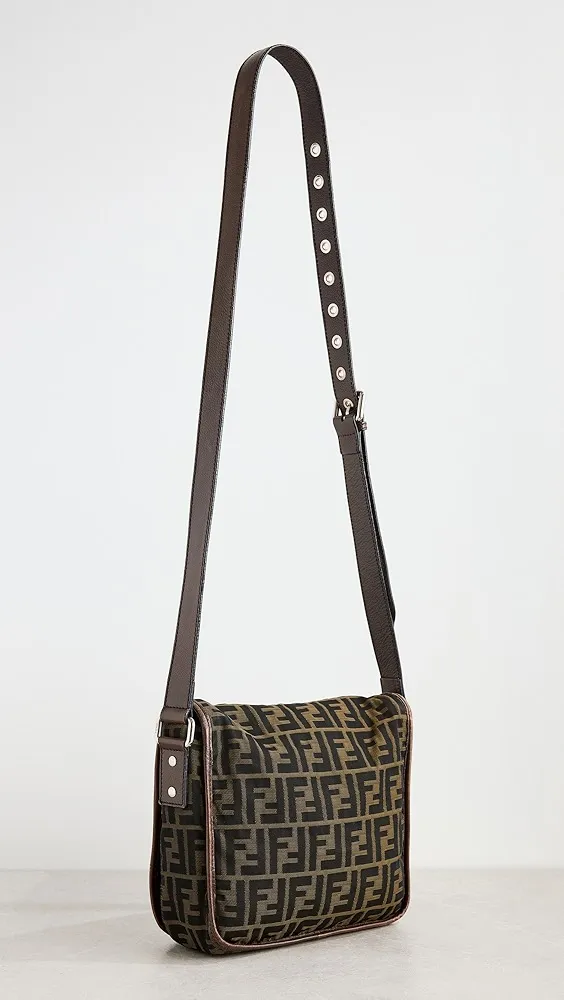 What Goes Around Comes Around   Fendi Brown Zucca Shoulder Bag 