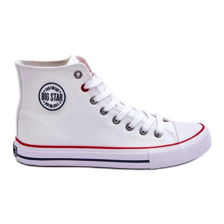 Women's Classic High Top Sneakers Big Star T274026 White