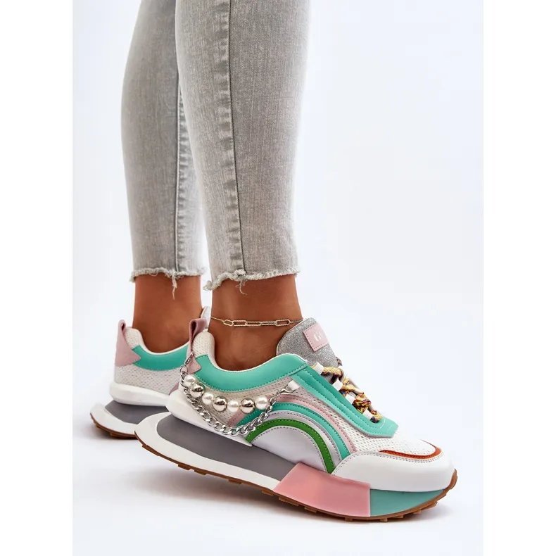 Women's Sneakers With Decoration GOE NN2N4048 Multicolor white