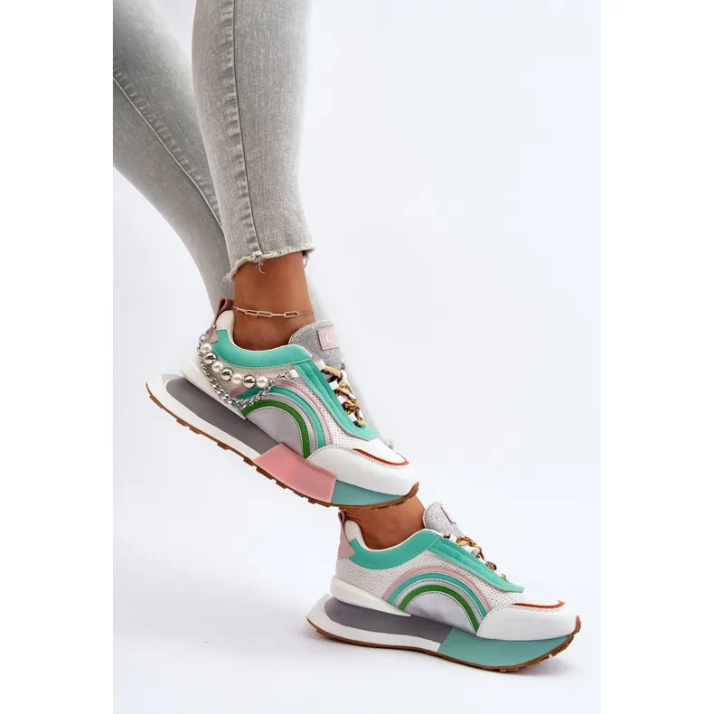 Women's Sneakers With Decoration GOE NN2N4048 Multicolor white