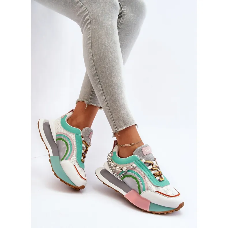 Women's Sneakers With Decoration GOE NN2N4048 Multicolor white