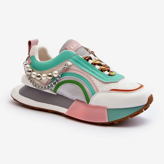 Women's Sneakers With Decoration GOE NN2N4048 Multicolor white