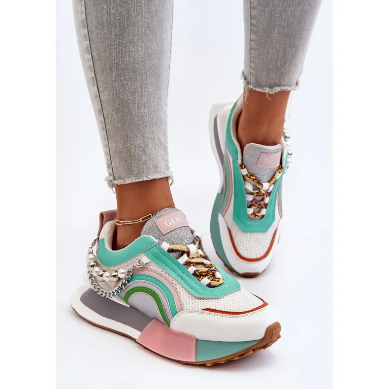 Women's Sneakers With Decoration GOE NN2N4048 Multicolor white