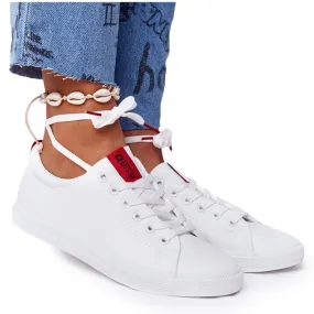 Women's Sneakers With Ribbon Big Star DD274685 White