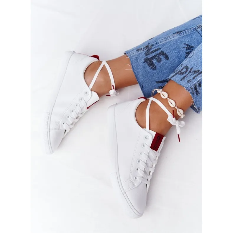 Women's Sneakers With Ribbon Big Star DD274685 White