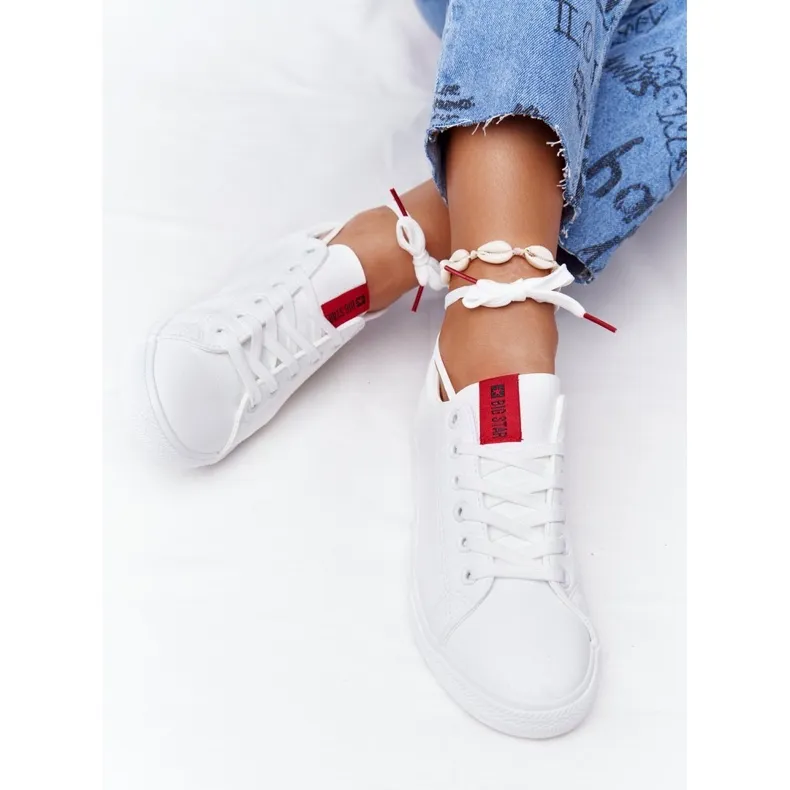 Women's Sneakers With Ribbon Big Star DD274685 White